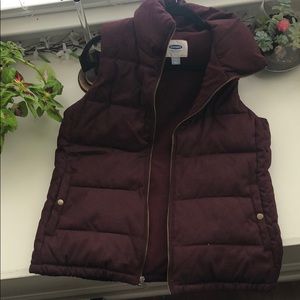 Maroon puffer vest